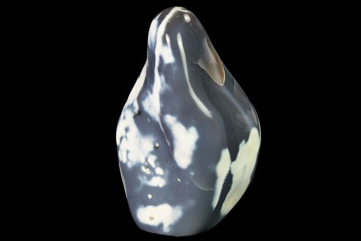 Free-Standing, Polished Blue and White Agate - Madagascar #140381